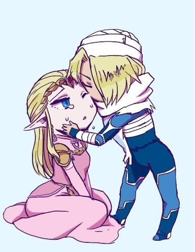 princess zelda and sheik (the legend of zelda and 1 more) drawn by goma_tonbi