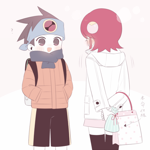 lan hikari and mayl sakurai (mega man and 1 more) drawn by uru-arrow
