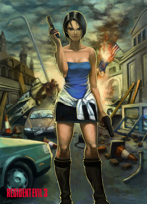 jill valentine (resident evil and 1 more) drawn by cuson