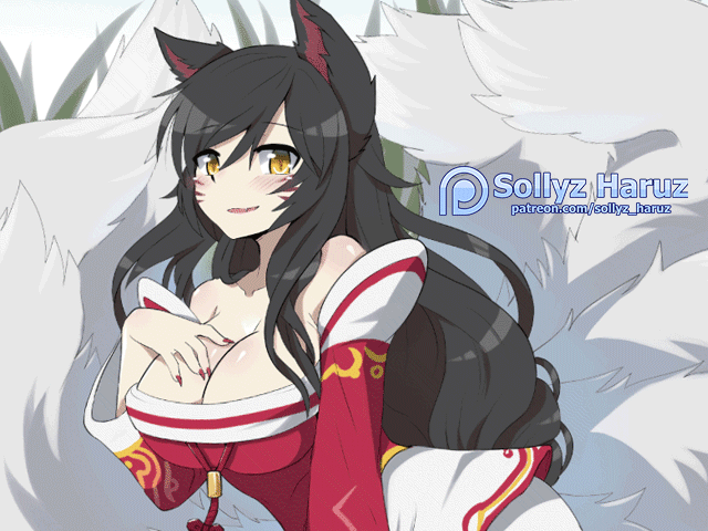 ahri (league of legends) drawn by sollyz