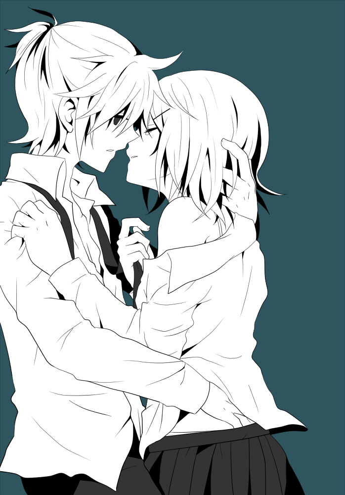 kagamine rin and kagamine len (vocaloid) drawn by suzumi_(fallxalice)