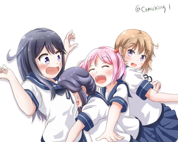 ushio, akebono, sazanami, and oboro (kantai collection) drawn by comiching