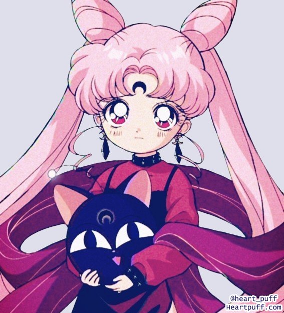 chibi usa, black lady, and luna-p (bishoujo senshi sailor moon and 1 more) drawn by pikiru