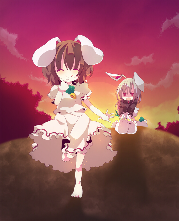 reisen udongein inaba and inaba tewi (touhou) drawn by ana_(rznuscrf)