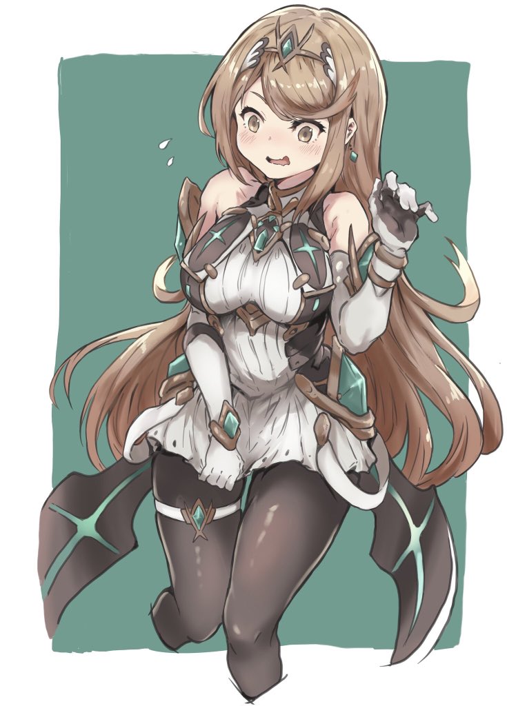 mythra (xenoblade chronicles and 2 more) drawn by kintsuba_(garapagosukkk)