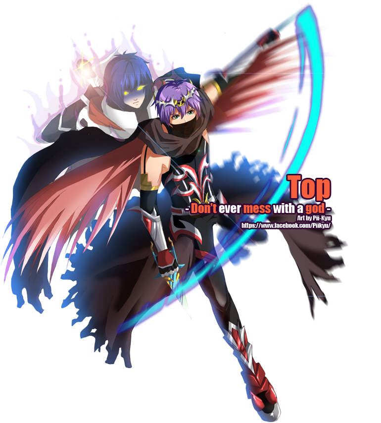 guillotine cross and thanatos (ragnarok online) drawn by pkyu