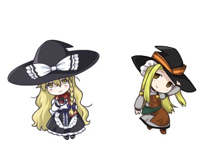 kirisame marisa, mars, and ichirou (touhou and 1 more) drawn by nekocookie114