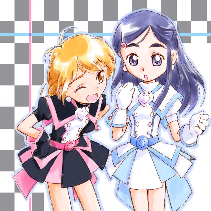 misumi nagisa and yukishiro honoka (precure and 2 more) drawn by oochan_(society_of_sorcery)