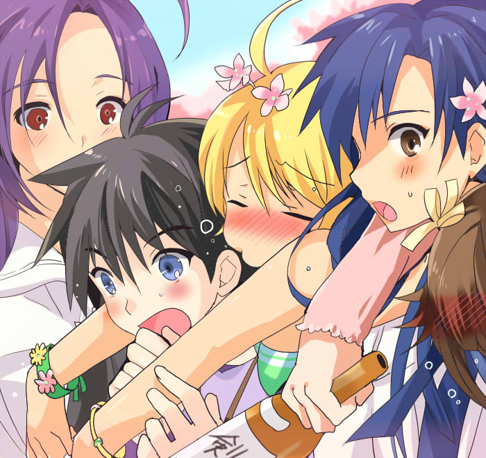 hoshii miki, kisaragi chihaya, amami haruka, kikuchi makoto, and miura azusa (idolmaster) drawn by taira_tsukune