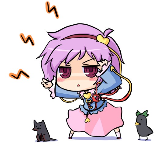 komeiji satori, kaenbyou rin, and reiuji utsuho (touhou) drawn by nekoyama