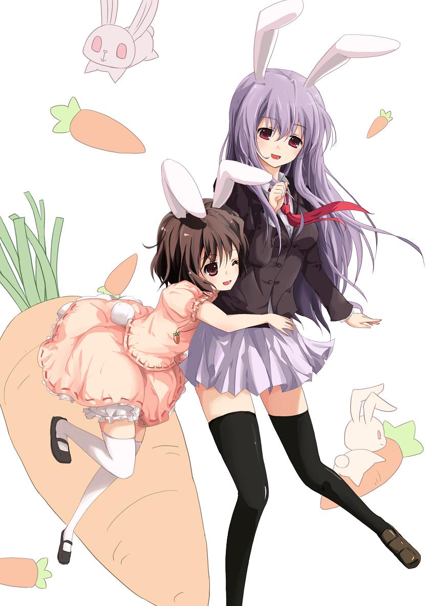 reisen udongein inaba and inaba tewi (touhou) drawn by zhao_shuwen