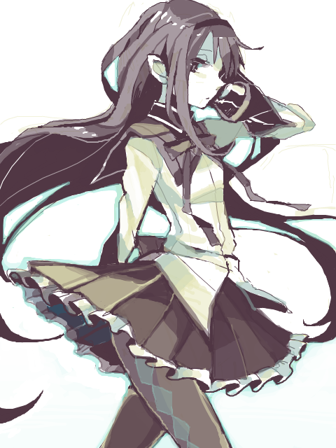 akemi homura (mahou shoujo madoka magica) drawn by piyoko_(pipipi_t)