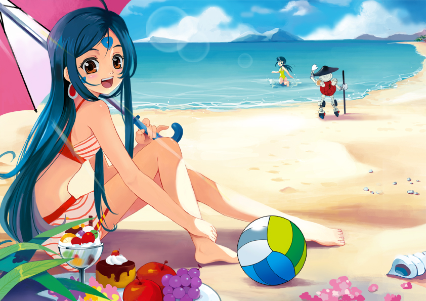 skuld, banpei-kun rx, and sigel (aa megami-sama) drawn by amg192003