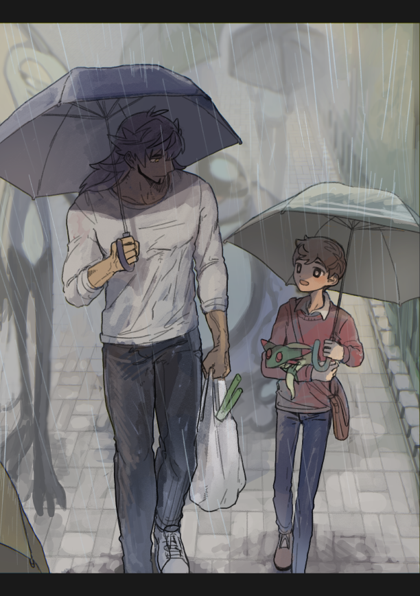 leon, victor, and dreepy (pokemon and 1 more) drawn by mmm3sushi
