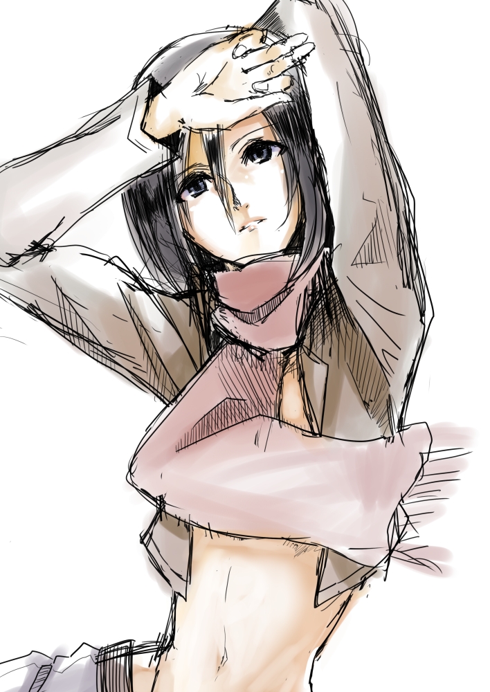 mikasa ackerman (shingeki no kyojin) drawn by nanahoshi_kou