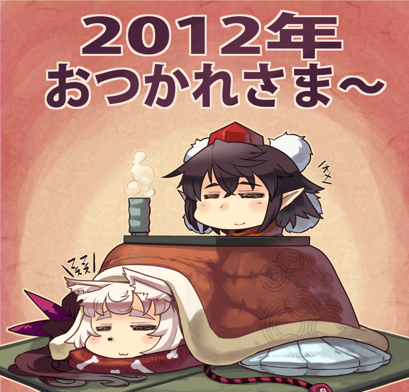 shameimaru aya, inubashiri momiji, and himekaidou hatate (touhou) drawn by taketora_suzume