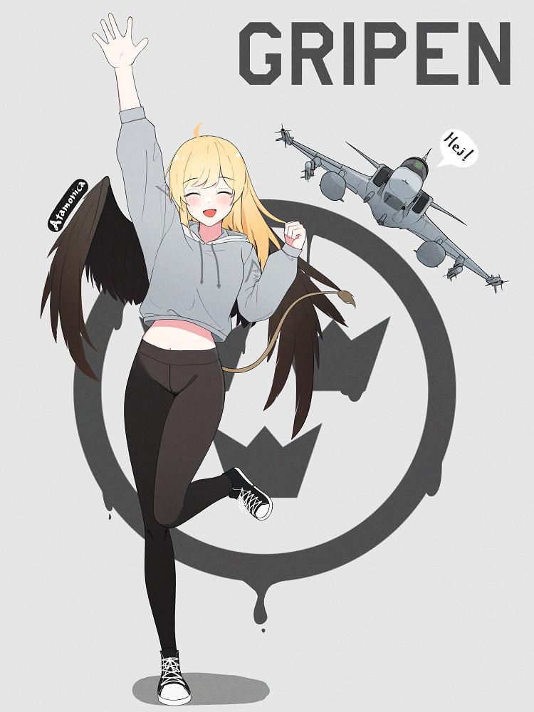 saab gripen (original and 1 more) drawn by atamonica