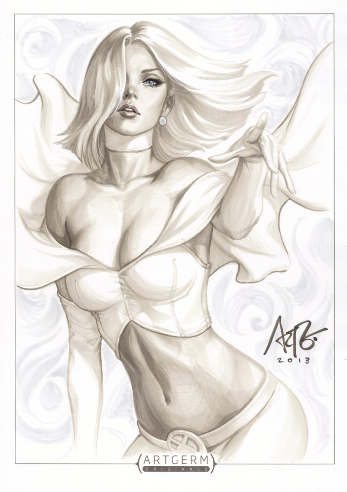 emma frost (marvel and 1 more) drawn by stanley_lau