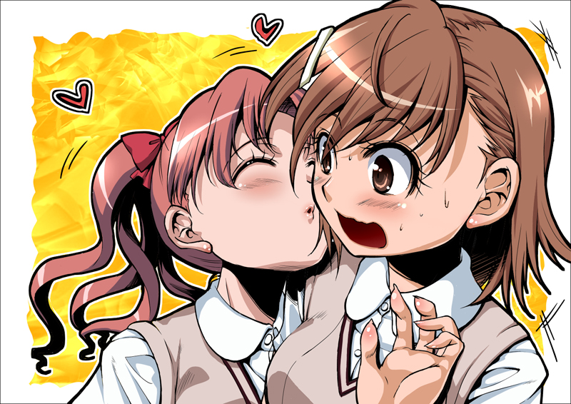 misaka mikoto and shirai kuroko (toaru majutsu no index and 1 more) drawn by shuuko