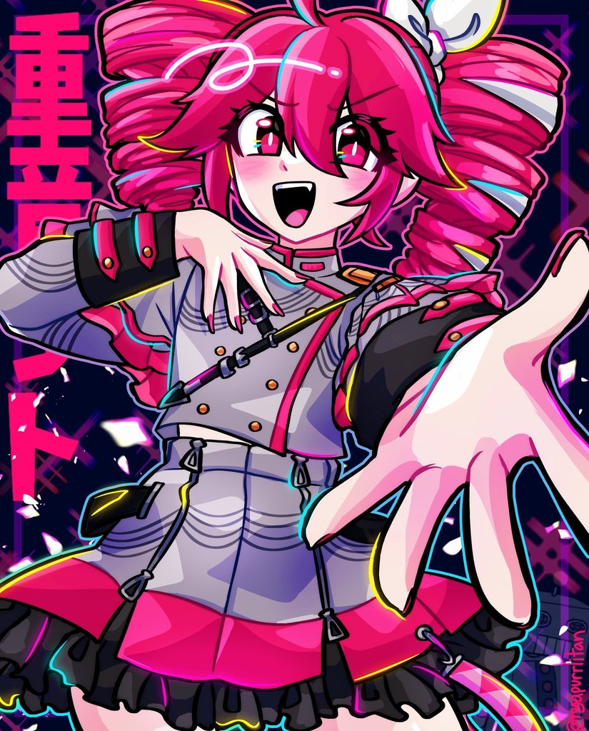 kasane teto (utau and 1 more) drawn by nyapurrlitan