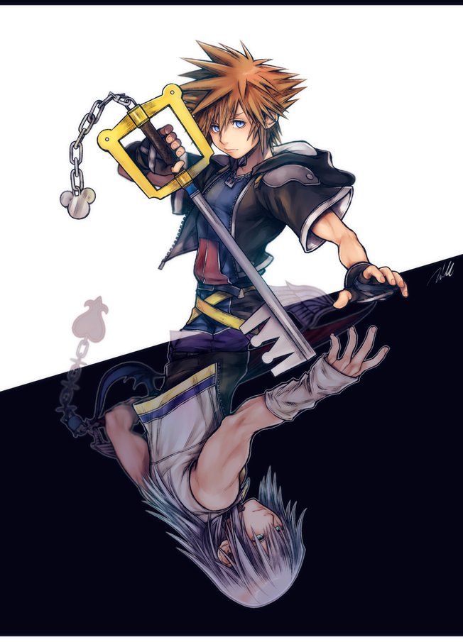 sora and riku (kingdom hearts and 1 more) drawn by mim_(mimya0600)