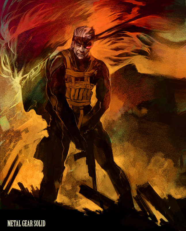 solid snake and old snake (metal gear and 2 more) drawn by lack