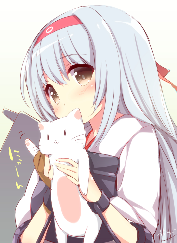 shoukaku and batsubyou (kantai collection) drawn by watanon_(gakushokutei)