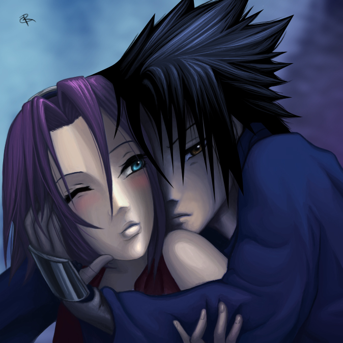 haruno sakura and uchiha sasuke (naruto) drawn by juhani and propertyoftheuchiha