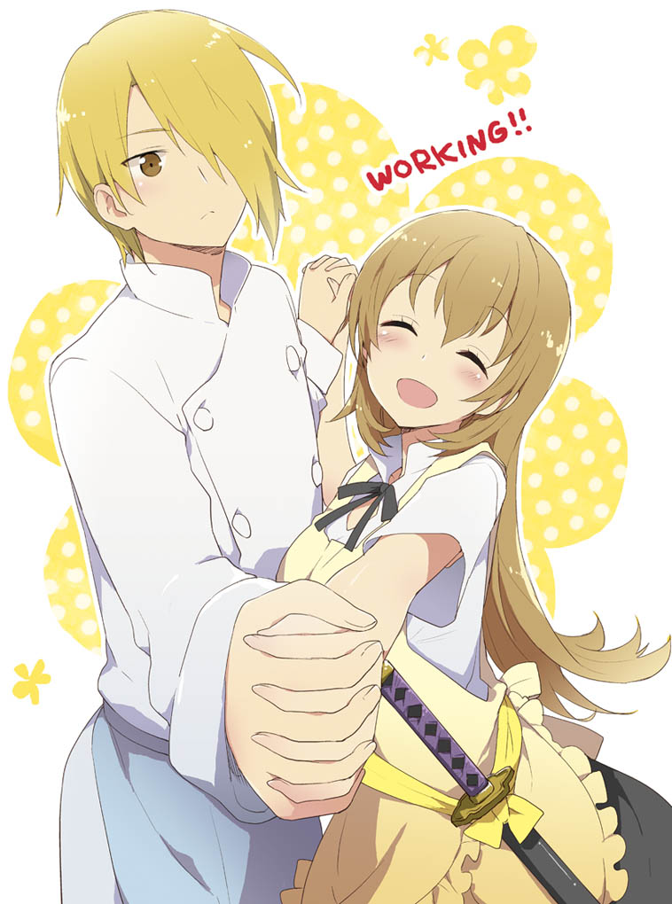 todoroki yachiyo and satou jun (working!!) drawn by risumai