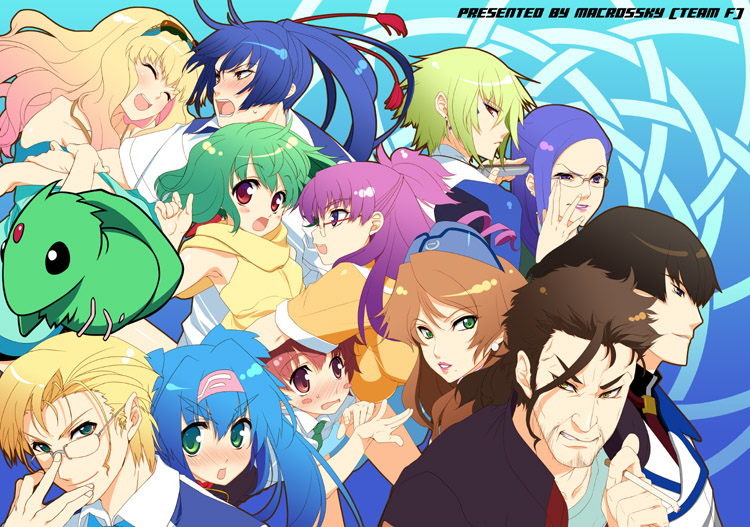 sheryl nome, ranka lee, saotome alto, klan klein, mikhail buran, and 9 more (macross and 1 more) drawn by macrossky