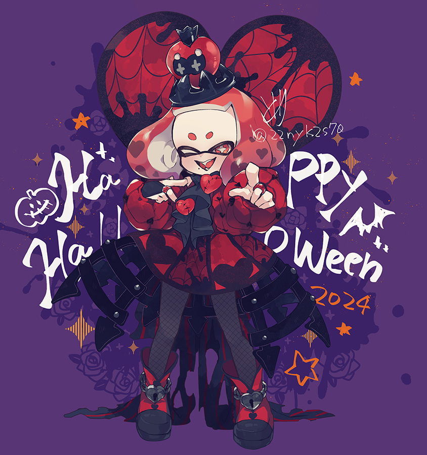 pearl and queen of hearts (splatoon and 1 more) drawn by 22nyk2s70
