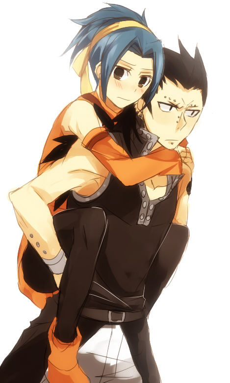 levy mcgarden and gajeel redfox (fairy tail) drawn by wa_ga_ne