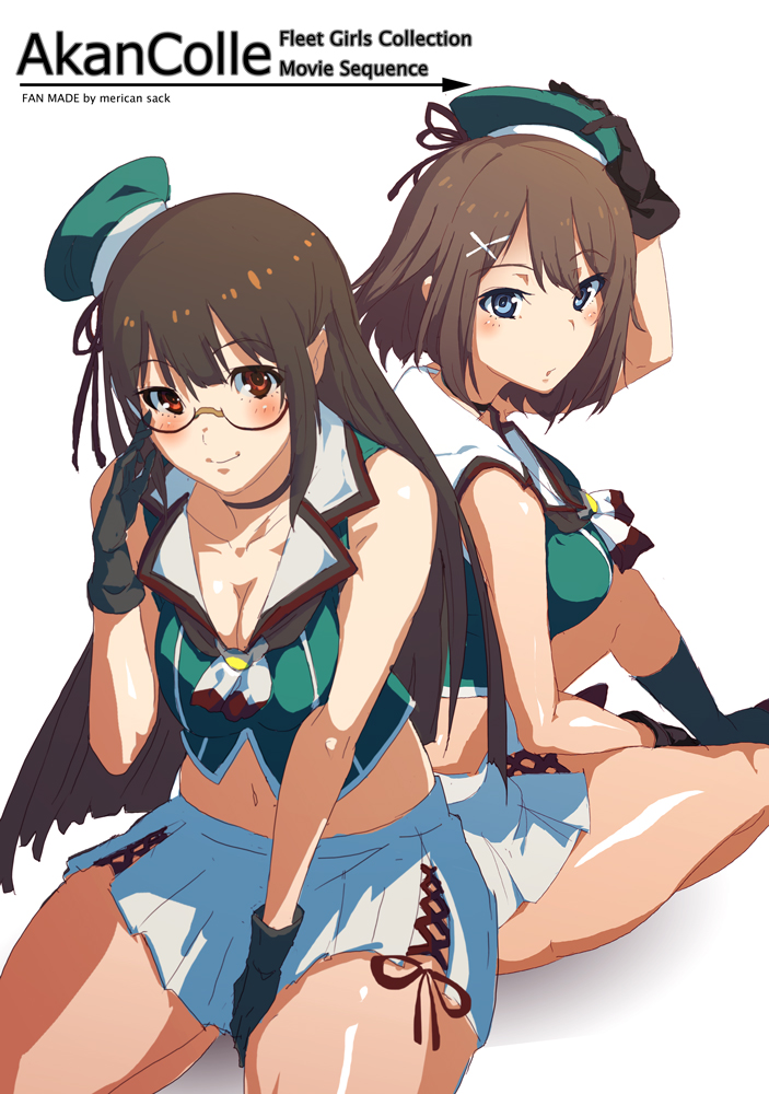 maya, choukai, maya kai ni, and choukai kai ni (kantai collection) drawn by merican_sack
