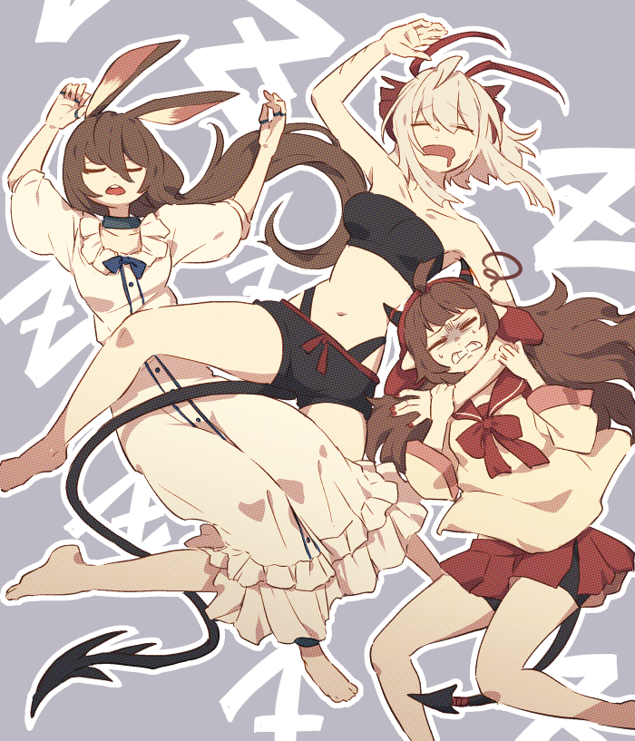 amiya, w, and paprika (arknights) drawn by lari_lab