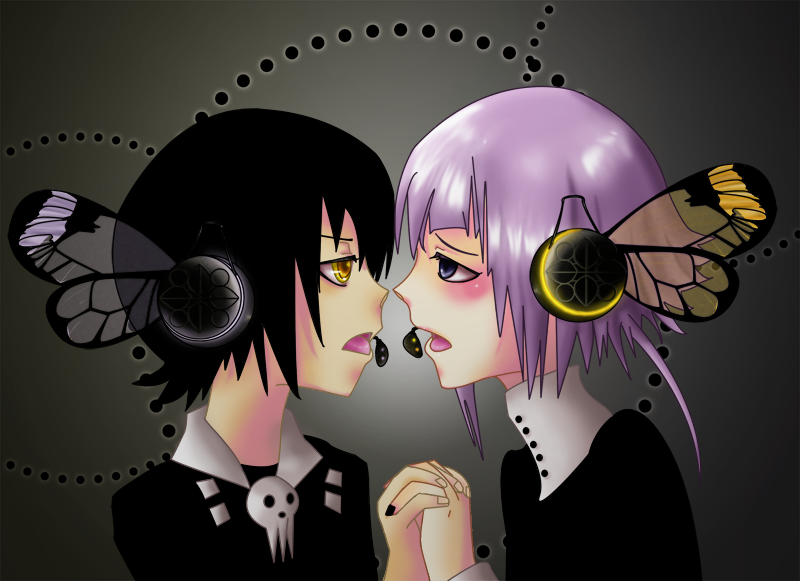 crona and death the kid (vocaloid and 2 more) drawn by ikara69