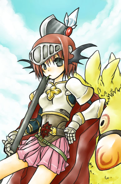 lord knight and peco peco (ragnarok online) drawn by ark_kan