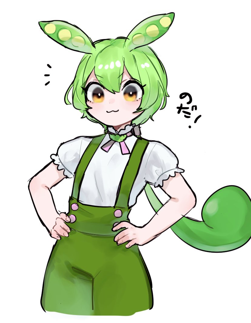 zundamon (voiceroid and 1 more) drawn by morinopome2