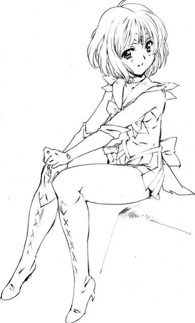 tomoe hotaru and sailor saturn (bishoujo senshi sailor moon) drawn by moriguchi_nao_(naonao)