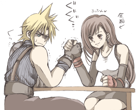 tifa lockhart and cloud strife (final fantasy and 1 more)