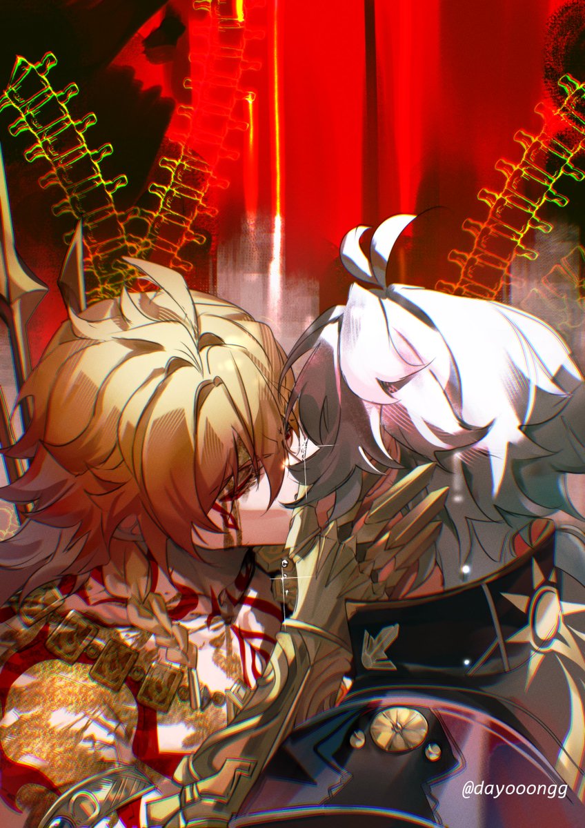 phainon and mydei (honkai and 1 more) drawn by dayooongg