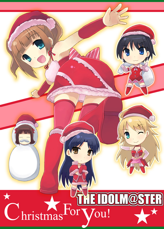 hoshii miki, kisaragi chihaya, amami haruka, kikuchi makoto, and takatsuki yayoi (idolmaster and 1 more) drawn by otoutogimi