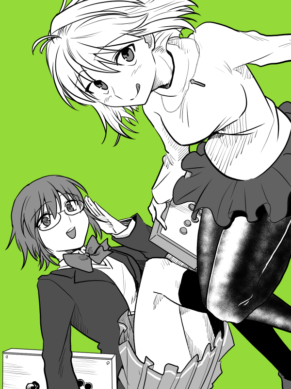 arcueid brunestud and ciel (tsukihime and 2 more) drawn by metarogu