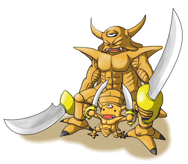 estark and puchitark (dragon quest and 1 more) drawn by hakori
