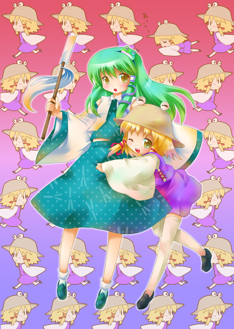 kochiya sanae and moriya suwako (touhou) drawn by michii_yuuki