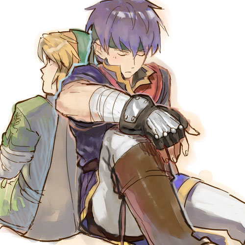 link and ike (fire emblem and 4 more) drawn by uichi