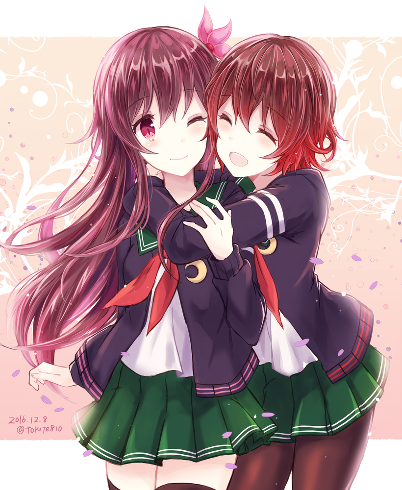 mutsuki, kisaragi, mutsuki kai ni, and kisaragi kai ni (kantai collection) drawn by kabocha_torute
