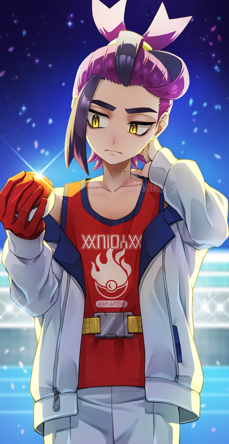 kieran (pokemon and 1 more) drawn by shakushaku_(nikutama)