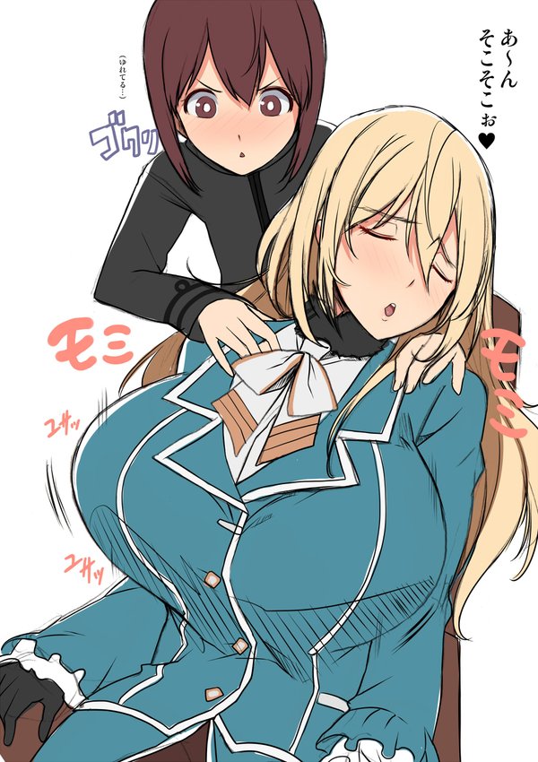 admiral, atago, and little boy admiral (kantai collection) drawn by kloah