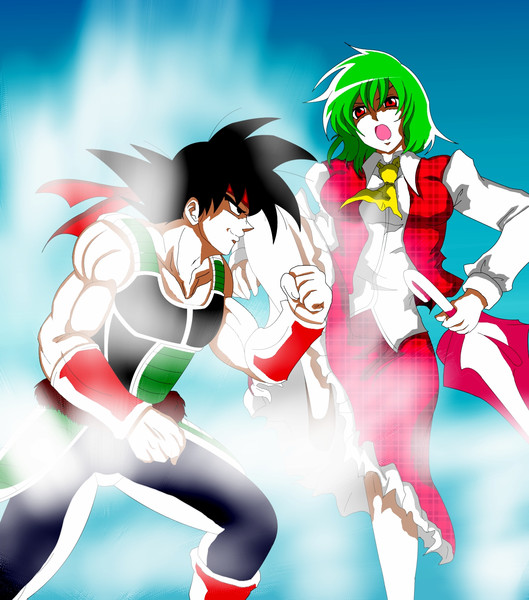 kazami yuuka and bardock (touhou and 2 more) drawn by kanata_(yuu)