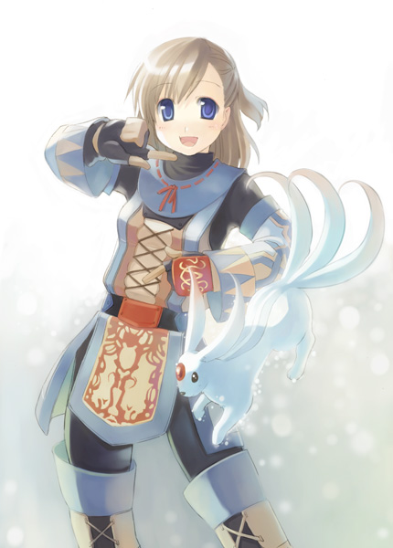 adventurer, carbuncle, and summoner (final fantasy and 1 more) drawn by naruse_chisato